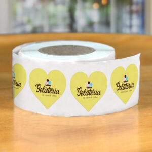 1.5" Heart Roll Labels