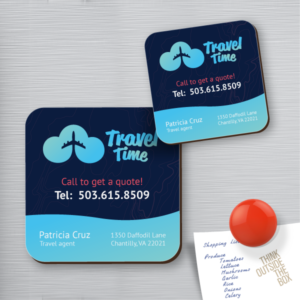 Rounded Square Card Magnets