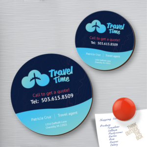 Circle Business Card Magnets