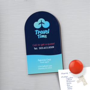 Half Circle Business Card Magnets